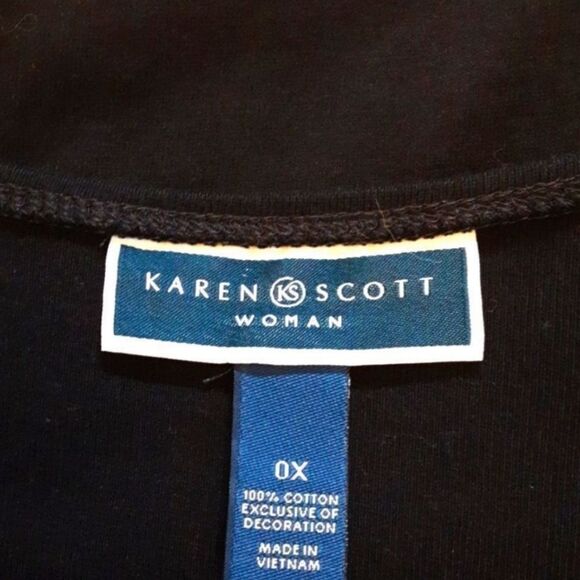 KAREN SCOTT Sweater Christmas Elegance Lightweight Size OX - Picture 10 of 13